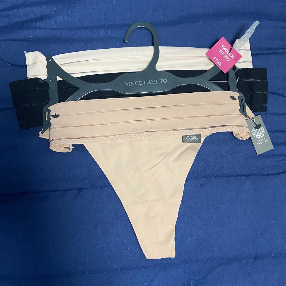 VINCE CAMUTO Women's 3 Pack Panty (Thongs)